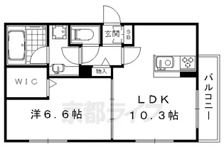 京都府京都市中京区西ノ京伯楽町【アパート】の間取り