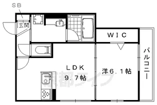「コア・ジュピター円町」【1階】の間取り