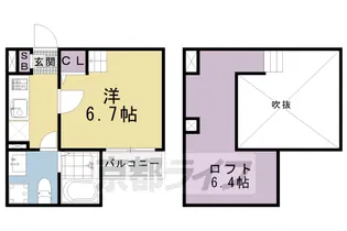 「グランツ京都西大路」【1階】の間取り