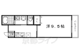 MESA VERDE 壬生【104号室】の間取り