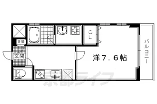 ベラジオ京都西院ウエストシティ【5階】の間取り