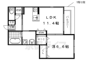 ラウレア【1階】の間取り