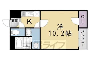 クレイノSAGA【102号室】の間取り