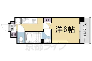 アクアプレイス京都西院【4階】の間取り