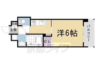 アクアプレイス京都西院【2階】の間取り