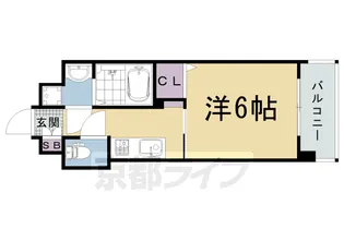 アクアプレイス京都西院【4階】の間取り