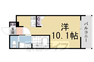 アクアプレイス京都西院【4階】の間取り