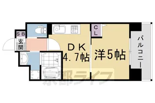 アクアプレイス京都西院【5階】の間取り