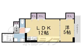 「カーサ・フェリーチェ丸太町」【2階】の間取り