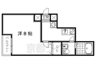 リエール円町【4階】の間取り