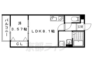グランツ京都花園【301号室】の間取り