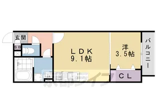 スマートメゾン京都西大路【303号室】の間取り