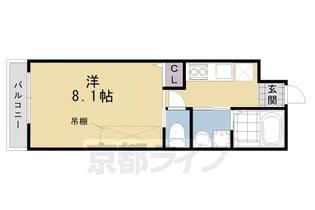 MESA VERDE 桂B棟【109号室】の間取り