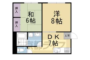 京都府京都市右京区梅津中村町【マンション】の間取り