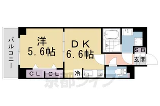 ベラジオ雅び京都西院【6階】の間取り