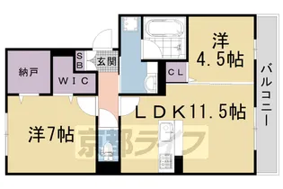 ティグリス(tigris)A棟【202号室】の間取り
