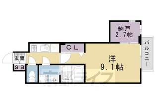 京都府京都市下京区七条御所ノ内中町【マンション】の間取り