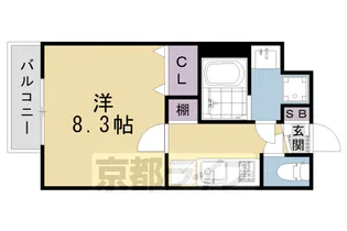 プレサンス京都洛南【6階】の間取り