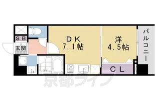 ベラジオ京都七条ウエスト【5階】の間取り