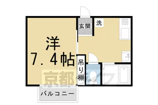 ラフィネ山喜【104号室】の間取り