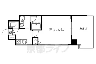 ベラジオ京都西院ウエストシティII【1階】の間取り