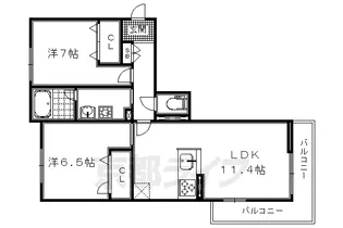 オーク常盤【103号室】の間取り
