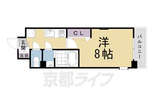 Luxe京都西大路【628号室】の間取り