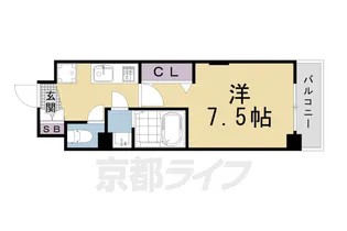 Luxe京都西大路【2階】の間取り