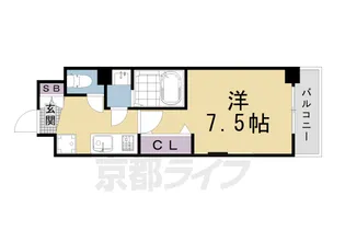 Luxe京都西大路【327号室】の間取り