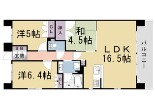 ジオ京都嵯峨嵐山【1階】の間取り