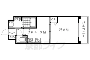 アクアプレイス京都三条朱雀【3階】の間取り