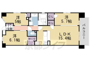 シエリア京都西大路【7階】の間取り