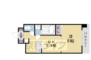 エステムコート京都西大路【7階】の間取り