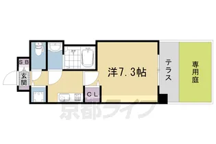 アスヴェル京都壬生WEST【1階】の間取り