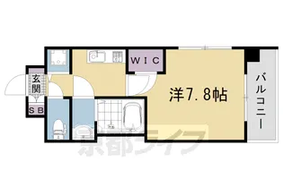 「アスヴェル京都壬生WEST」【4階】の間取り