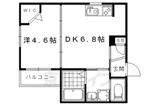 MAISON de fleurs三条【201号室】の間取り