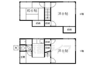 京都府京都市右京区梅ヶ畑中田町【一戸建】の間取り
