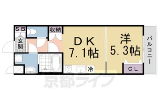 「アクール吉祥院」【1階】の間取り