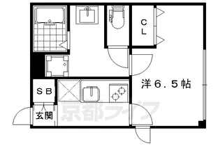 グレースアレイ西院【306号室】の間取り