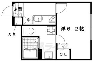 グレースアレイ西院【3階】の間取り
