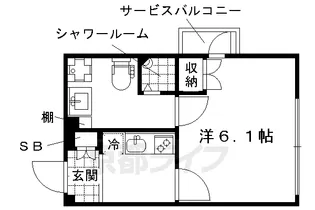 京都府京都市右京区西院西今田町【マンション】の間取り