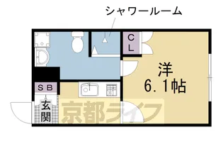 グレースアレイ西院【5階】の間取り