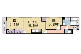 brillante鳥居本【1階】の間取り