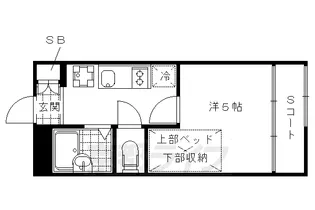 レオパレス御池【1階】の間取り