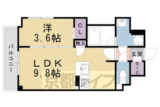 エクラージュ御池【405号室】の間取り