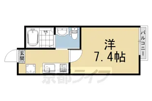 フォルトゥーナ壬生【102号室】の間取り