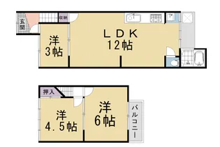 京都府京都市右京区太秦安井辰巳町【一戸建】の間取り