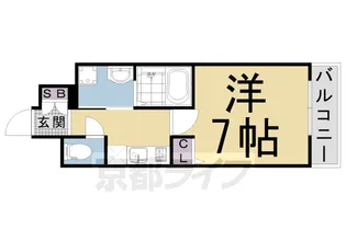 ESCASA京都四条梅津【6階】の間取り