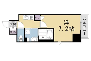 ESCASA京都四条梅津【703号室】の間取り