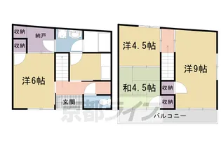 京都府京都市右京区西京極南方町【一戸建】の間取り
